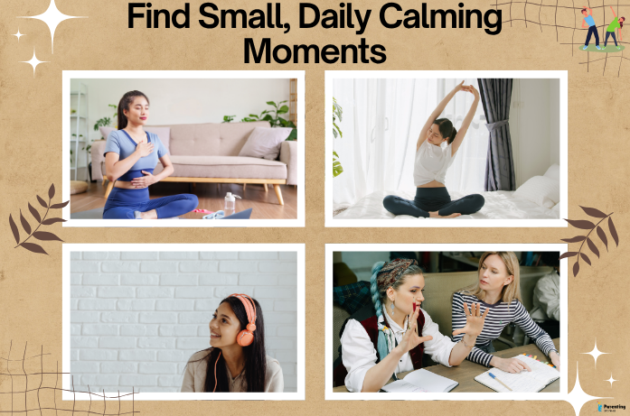 Parent practicing self-care to manage parental stress and sleep deprivation