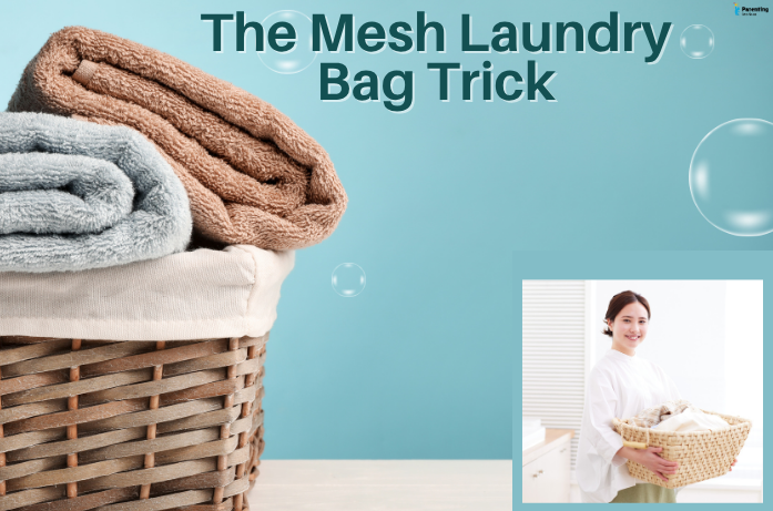 mesh laundry bag trick for baby clothes