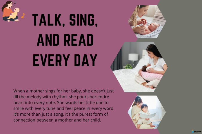 parent singing and talking to baby for emotional bonding