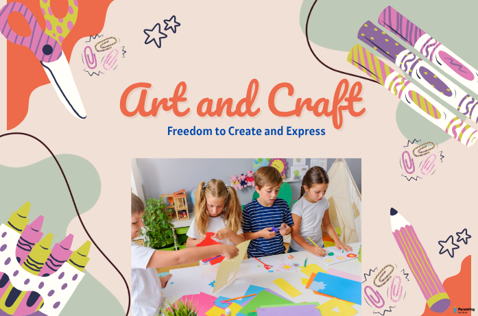 Art and craft as simple home play ideas that encourage creativity