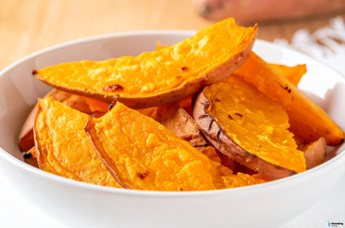 Boiled sweet potato chaat
