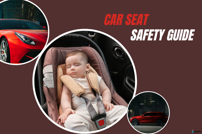 Car seat safety for babies showing proper rear-facing infant car seat installation