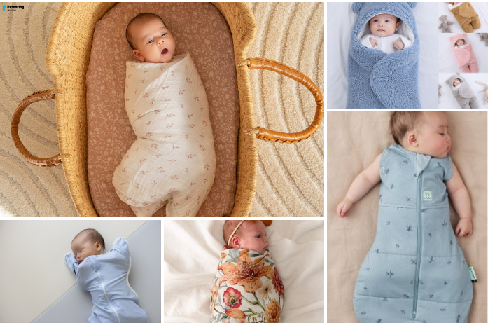 best swaddles for newborns showing different safe and comfortable swaddle styles