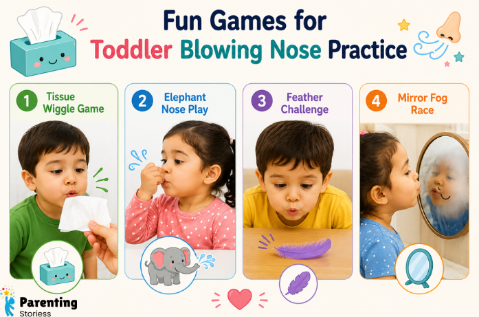 Fun Games for Toddler Blowing Nose Practice