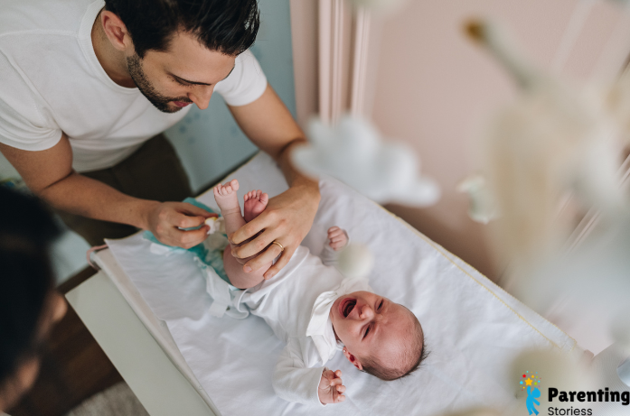 Newborn Cries During Diaper Change