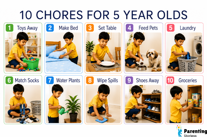 Chores for 5 Year Olds That Are Simple and Helpful
